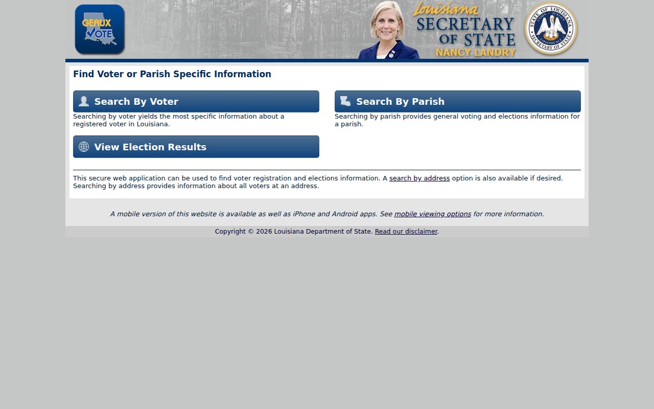 Metairie residents directory Louisiana voter portal