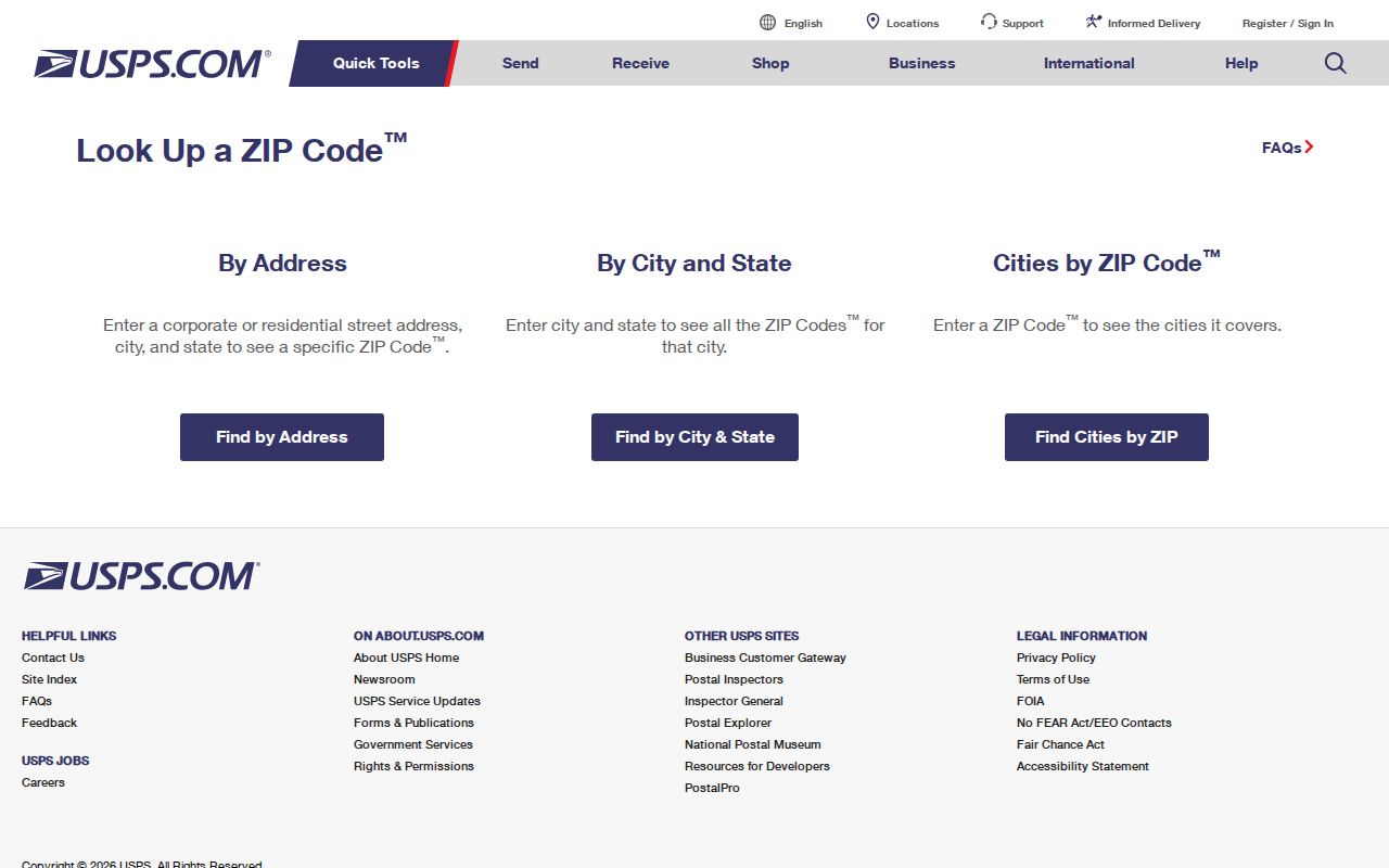 Metairie ZIP code directory USPS lookup modes